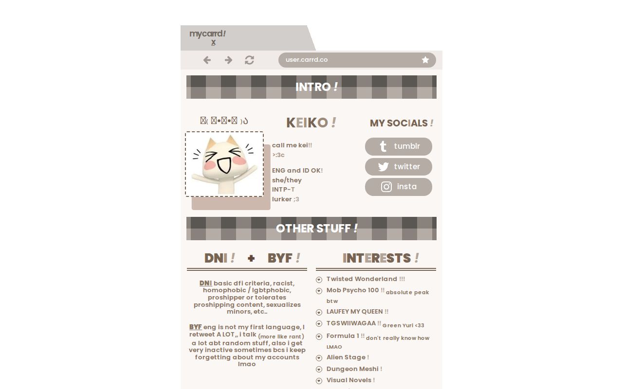 a very cool carrd as an introduction a very cool carrd as an introduction